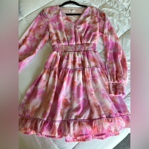Floral Long Sleeve Summer Dress (L)